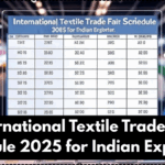 International Textile Trade Fair Schedule 2025 for Indian Exporters