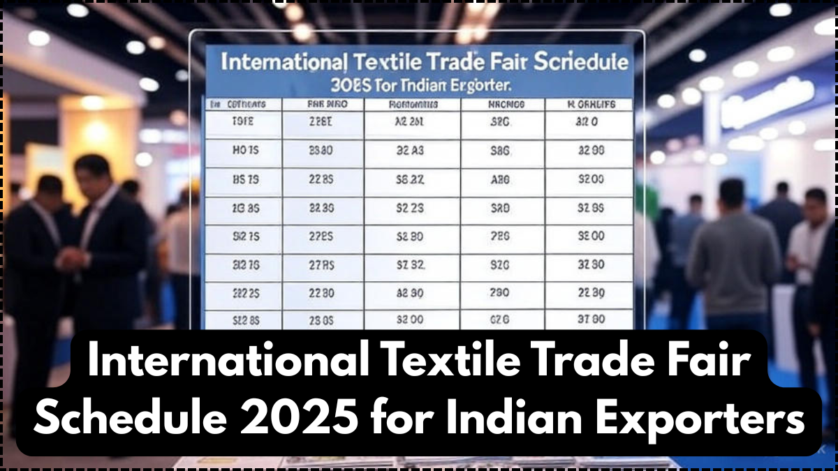 International Textile Trade Fair Schedule 2025 for Indian Exporters